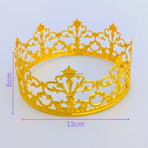 13cm Golden Crown Cake Topper